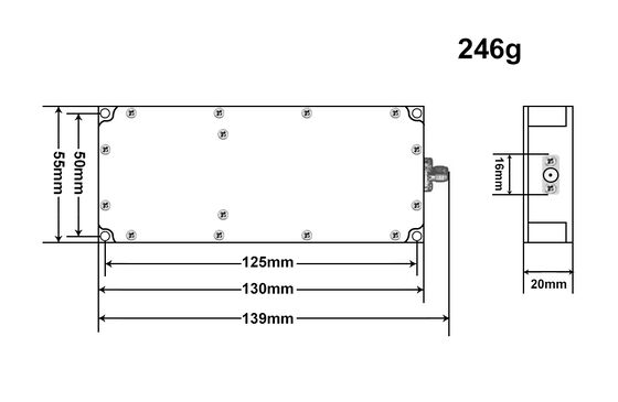 High quality waterproof 50W GaN circulator drone jamming wireless &rf module  for illegal FPV