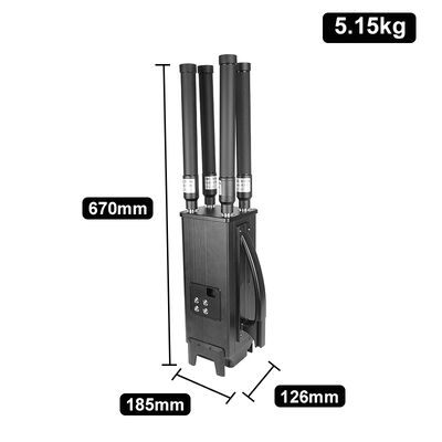 Factory supplier 1km 4 Channel Long Distance Drone Signal Jammer key area protect