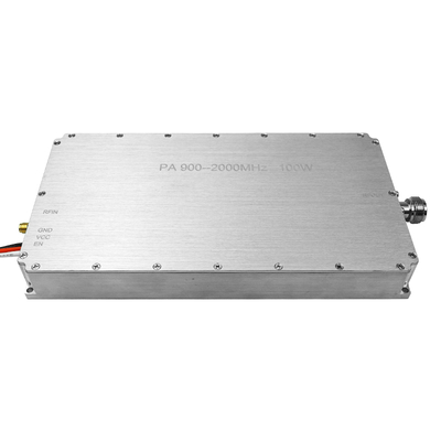 โมดูลขยายสัญญาณ RF กำลังไฟ 100W 900-2000MHz สำหรับระบบป้องกันโดรน
